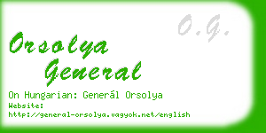 orsolya general business card